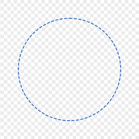 Transparent HD Circle Blue Dashed Border