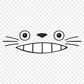 Animal Face Cat Funny Cartoon Outline