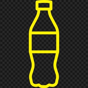 Yellow Cola Water Plastic Bottle Icon PNG