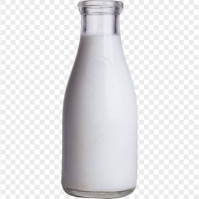 HD Glass Milk Bottle White Liquid PNG