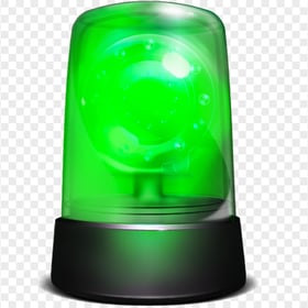 HD Green Beacon Siren Alarm Illustration PNG