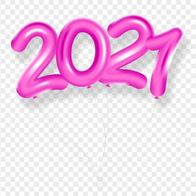 HD Pink 2021 Clipart Text Balloons Flying Logo PNG