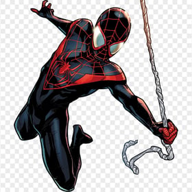 HD Spiderman cartoon black jump PNG 