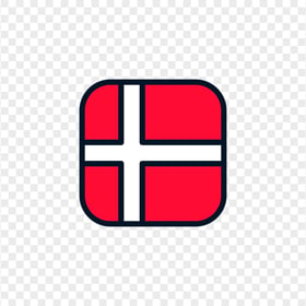 Square Vector Denmark Flag Icon
