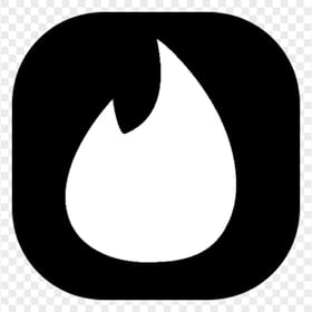 Black Square Tinder App Logo Symbol