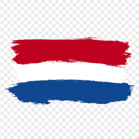 Netherlands Brush Stroke Flag Transparent Background