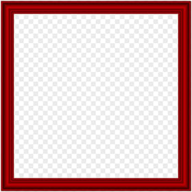 HD Red Square Wooden Frame Transparent Background