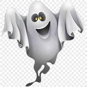 HD Halloween Cartoon Illustration Flying Ghost PNG