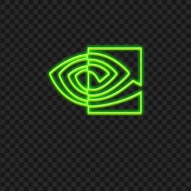 Nvidia Eye Green Neon Logo Icon PNG