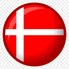 Round Denmark Danish Flag HD PNG