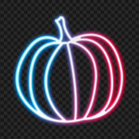 Glowing Neon Halloween Pumpkin PNG IMG