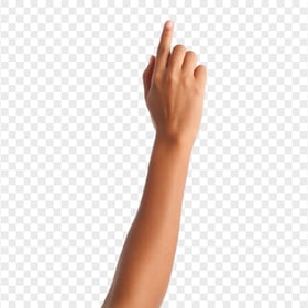 HD Hand One Finger Pointing Up PNG