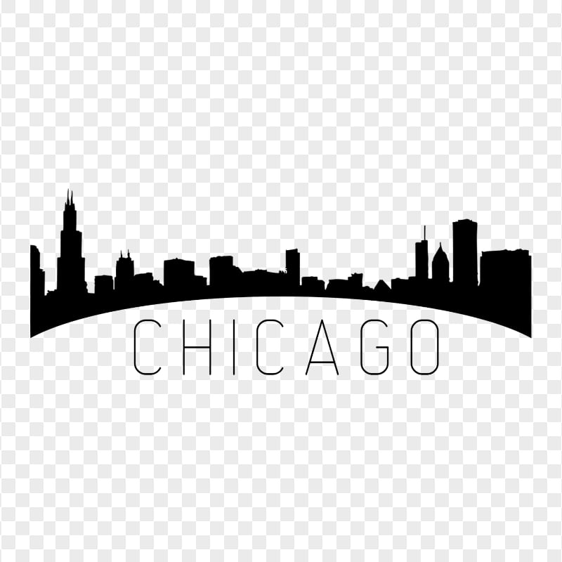 HD Chicago City Black Silhouette Logo PNG | Citypng
