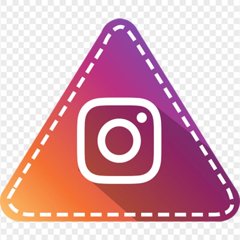 Triangle With White Instagram Logo Clipart