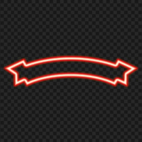 HD Neon Red Ribbon Banner Transparent Background