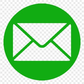 Letter Email Round Green Icon Transparent PNG