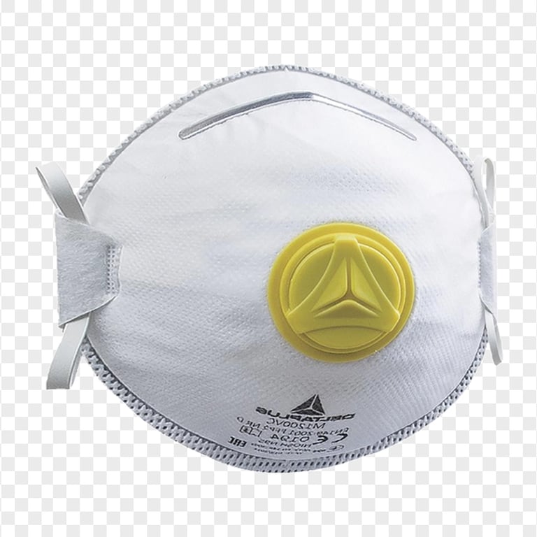 HD Valved FFP2 Face Mask Front View PNG
