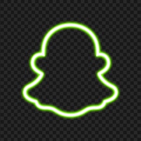 HD Green Snapchat Neon Logo PNG