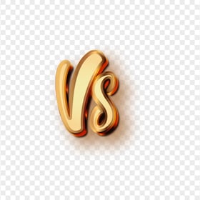HD Versus Vs Gold Text Sign Word PNG