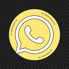 Round Circle Light Yellow Vector Clipart Whatsapp Icon PNG