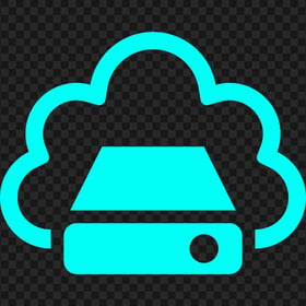 PNG Light Blue Storage Cloud Service icon