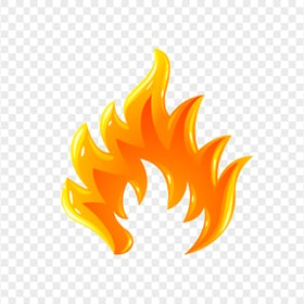 Clipart Cartoon Blazing Torch Flame Fire Icon PNG