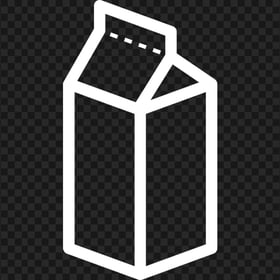 White Milk Box Icon PNG