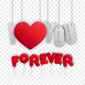 I Love You Forever Words Vector Design HD PNG