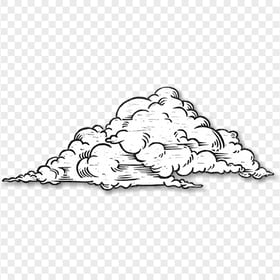 HD Black & White Drawing Sketch Clouds PNG