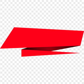 Red Banner Ribbon Origami Illustration PNG IMG