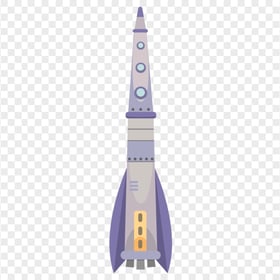 Saturn rocket cartoon spaceship flight