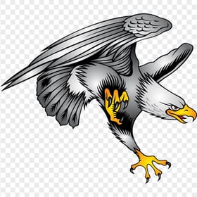 Illustration Gray Eagle Tattoo Design