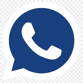 HD Flat Dark Blue Wa Whatsapp Logo Icon PNG