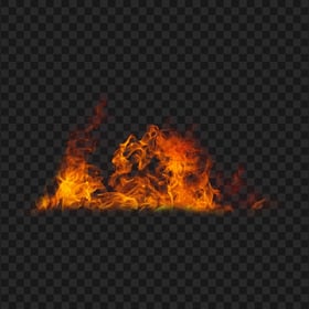 Real Orange Burning Fire PNG Image