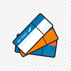 Airline Ticket Vector Icon Illustration PNG