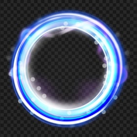 HD Round Circle Blue Light Effect PNG