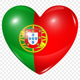 HD Portugal Flag Heart Shape Transparent PNG