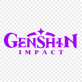 Genshin Impact Game Purple Logo HD PNG