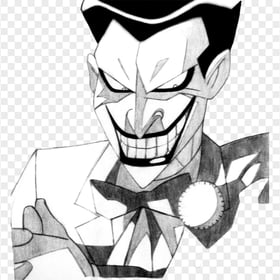 Black & White Joker Smiling Drawing Art Work