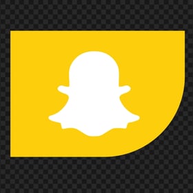 HD Snapchat Corner Ribbon Icon PNG Image