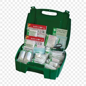 Opened Green Evolution First Aid Handbag Emergency