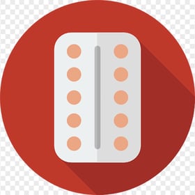 Flat Red Icon Illustration Design Tablets Pills