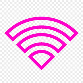 Wifi Pink Outline Logo Icon Symbol PNG IMG