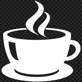 Coffee Cup Tea White Silhouette Icon Transparent PNG