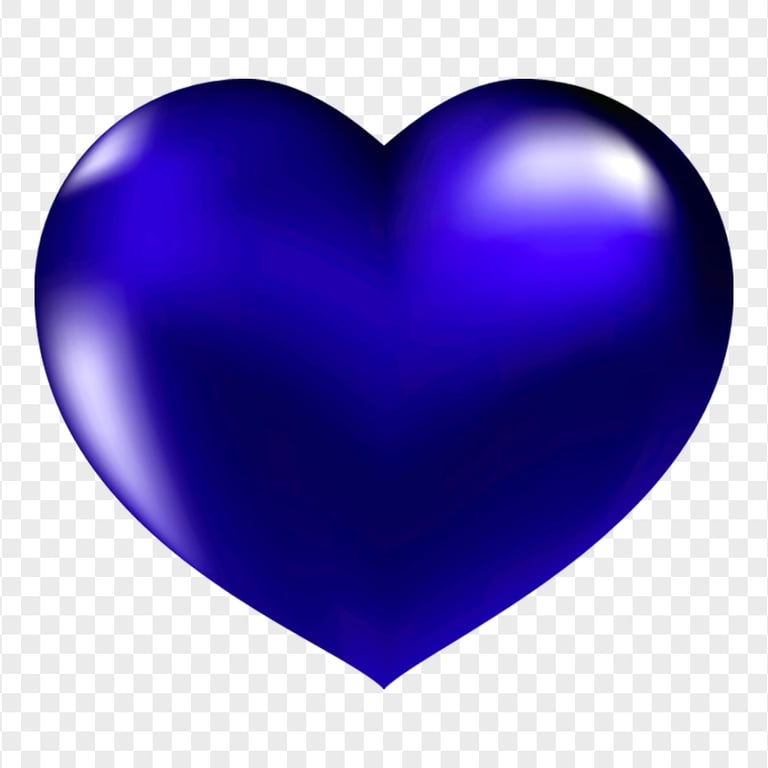 HD Dark Blue Love Heart No Background PNG | Citypng