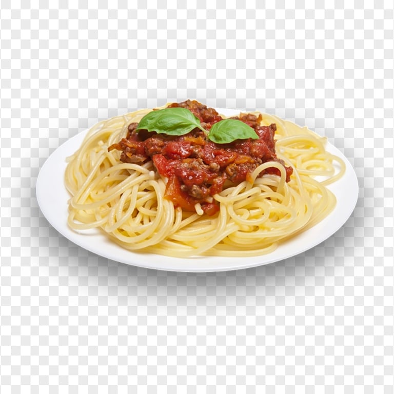 Spaghetti With Tomato Sauce Italian Food Image PNG