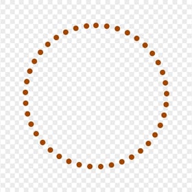 Circle Brown Dotted Border Image PNG