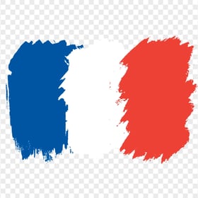 FREE Vector Brush Effect France Flag PNG