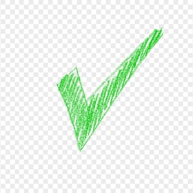 HD Green Sketch Hand Drawn Tick Check Mark Icon Transparent PNG