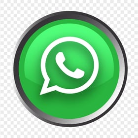 HD Beautiful Round Metal Button Whatsapp Wa Icon PNG